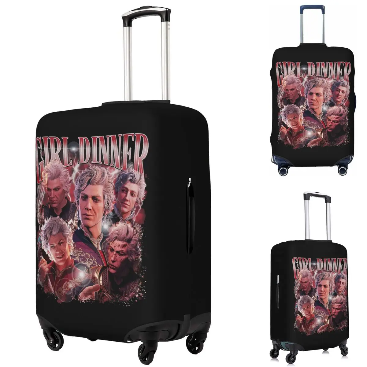 

Astarion Girl Dinner Baldurs Gate Чехол для чемодана Эластичные защитные чехлы для дорожного багажа на 18-32 дюймов