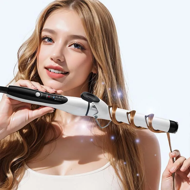 

Hair Curling Iron Electric Ceramic Large Wave Curler 25Mm Curler Professional Curly Bangs Inside Button Curler Iron Styling Tool
