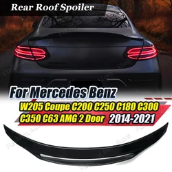 W205 Coupe Car Rear Trunk Spoiler Roof Lip Tail Wing For Mercedes Benz C Class C180 C200 C250 C300 C350 C63 AMG 2 Door 2014-2021