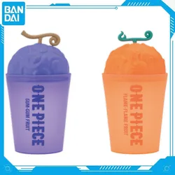 Bandai Genuine Anime One Piece Monkey D Luffy Ace Devil Fruit Water Cup PVC 14cm Figure Ornament Model Toy Gift Collection