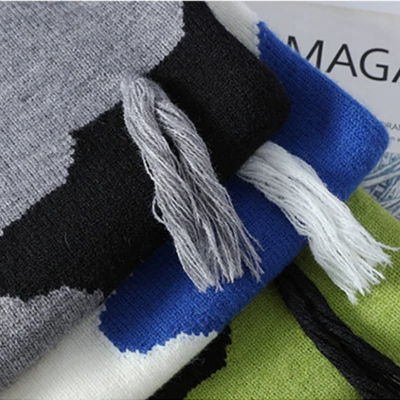 men's autumn winter long sleeves knit new sweater round neck high street trend pullover leisure fashion youth men clothing tops