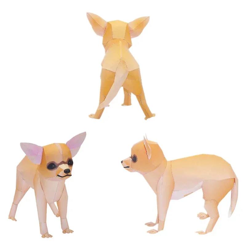 Chihuahua Dog Folding Origami Art Mini Cute 3D Paper Model Papercraft Animal DIY Teens Adult Handmade Craft Toys QD-084