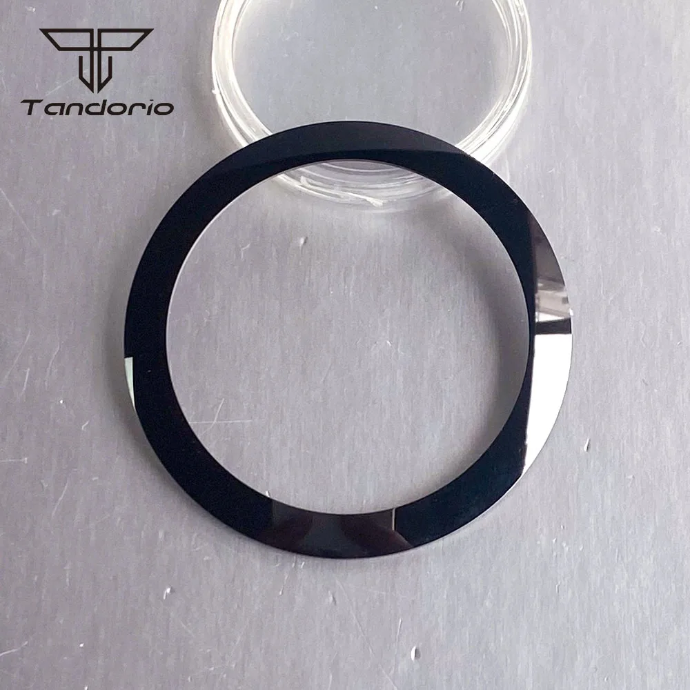 Black Smooth Sloped Ceramic 38mm x 30.6mm Watch Bezel Insert Ring Blank No Marks For SUB Style Wristwatch Replacement Mod Parts