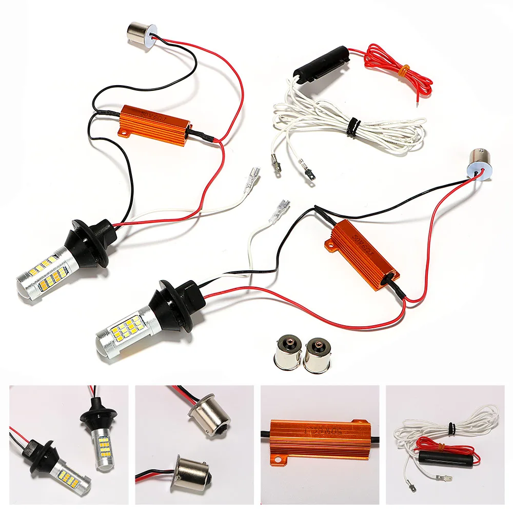 

2Pcs/Set 2 In 1 LED Car DRL DC 12V Auto Lamps 1156 42 LEDs Car-styling Car Turn Signal Light Daytime Running Lights