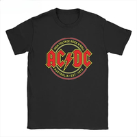 2025 Hot Sale Summer Legendary Band AC Power Up DC Black T Shirt Men Women Short Sleeves Cool Hip Hop Streetwear Summer Top