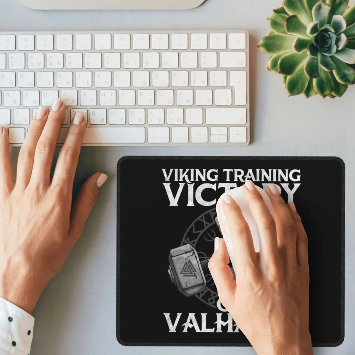 Viking Training Victory Or Valhalla Mouse Pad Computer Keyboard Mouse Mat Gamer PC Desk Mat Office Accessories Table Mats