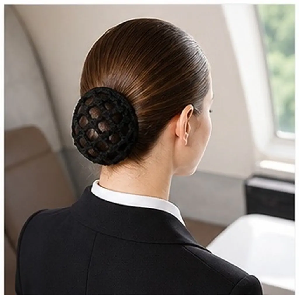 14Pcs Invisible Hair Nets Premium Elastic Crochet Hairnet Reusable for Dance Performance Bun Cover Flight Attendant Hair Decor