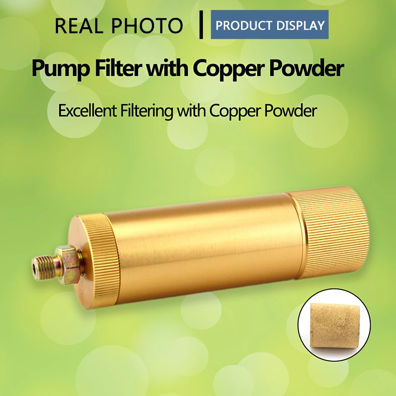 High Pressure Pump Filter with COPPER POWDER 40Mpa M10x1 Air Compressor Water-Oil Separator Air Filtering 8MM Quick Disconnect