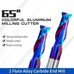 Augusttools HRC65 Keyseat End Mills Carbide 2 Flutes Tungsten Steel Milling Cutter Metal Router Bit For Stainless Steel Cnc Tool