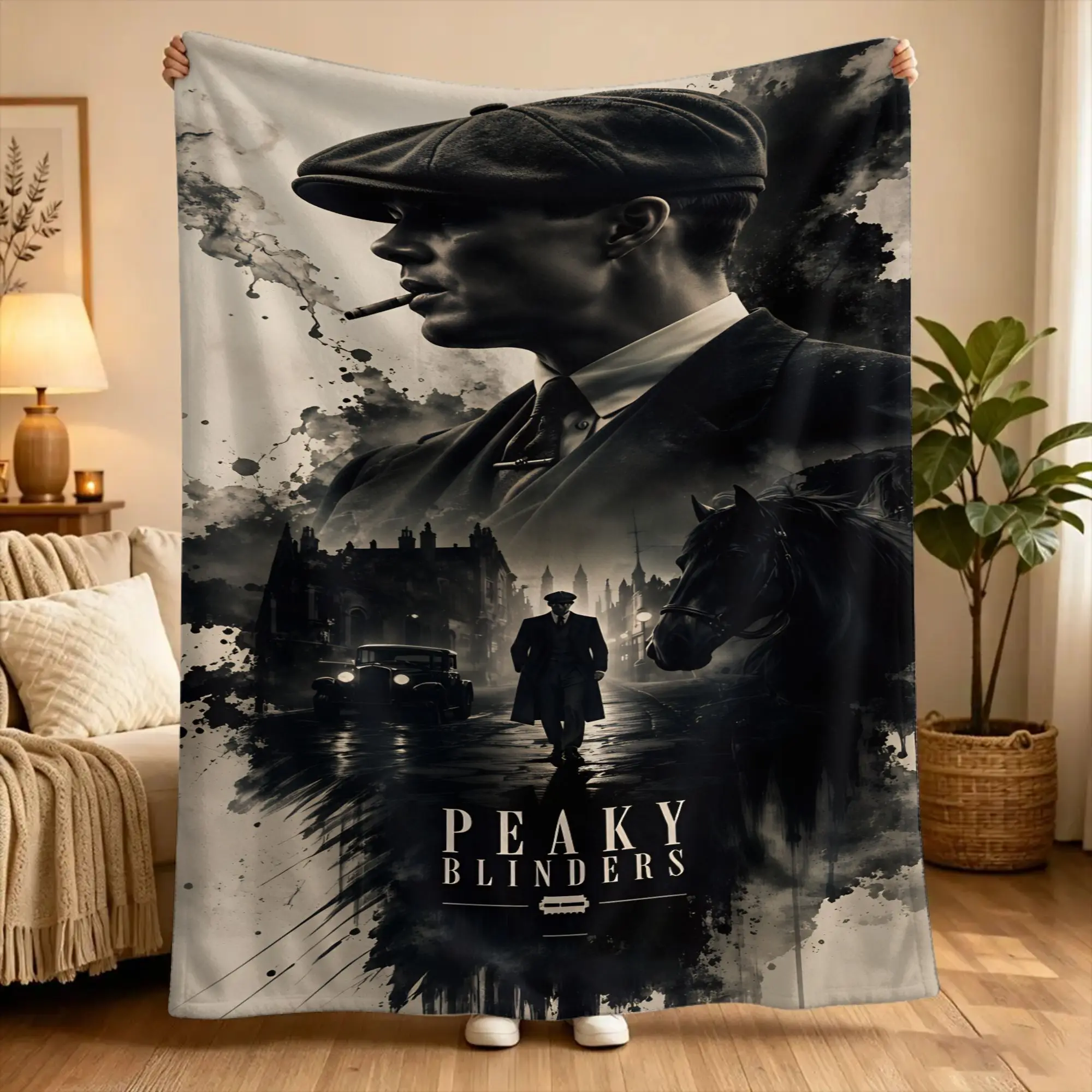 Peaky Blinders tommy shelby  Plush Blanket Kids Adult  Flannel Throw Blanket For Couch Chair Sofa Bed Design Quality Bedspread