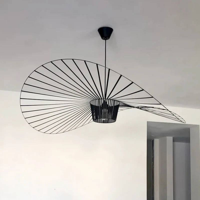 Vintage Hat Chandelier Rattan LED Hanging Light Kitchen Kitchen Kitchen Hanging Light Ceiling Decorative Lighting Fixtures