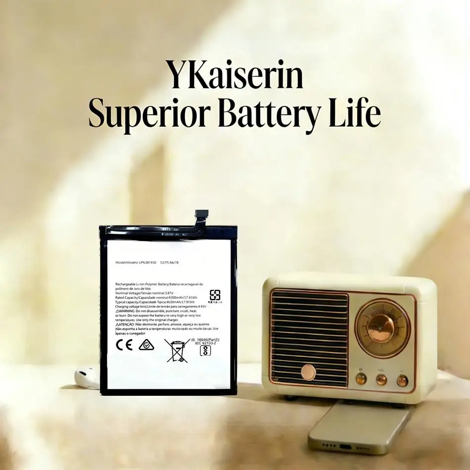 

Аккумулятор для мобильного телефона LPN387450 4630 мАч повышенной емкости для Nokia X20 N910 XR20 TA-1362, экологически чистый