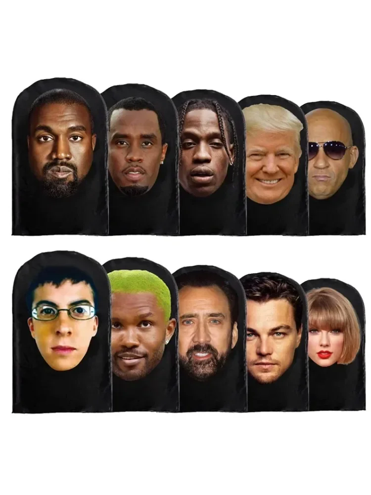 Cosplay 3D Gedrukt Kanye Masker Stretch Mesh Volgelaatsmasker Mannen Vrouwen Rollenspel Hoofdtooi Halloween Mode Bivakmuts Hoofdtooi - afbeelding 2