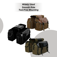 Bike Bag Waterproof Canvas Saddlebag Motorcycle Tool Bag For Motorbike Bicycle Scooter Biking Touring Commuting Travel Road Trip