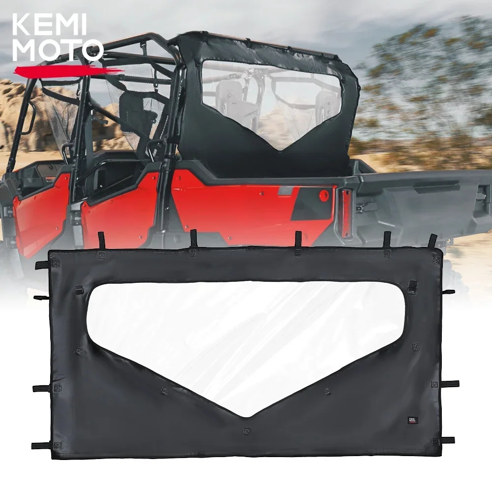 

UTV Soft Rear Windshield Fabric Rear Panel 0SR95-HL8-211B for Honda Pioneer 1000-6 2023+ Black Roll Up/ Down Window