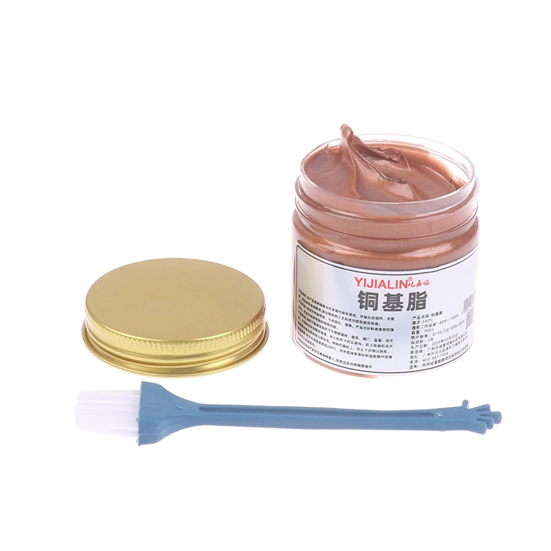 1PC 100g High Temperature Resistant Anti-corrosion Anti-rust Automotive Copper Grease Copper Base Grease Thread Anti-seize Agent