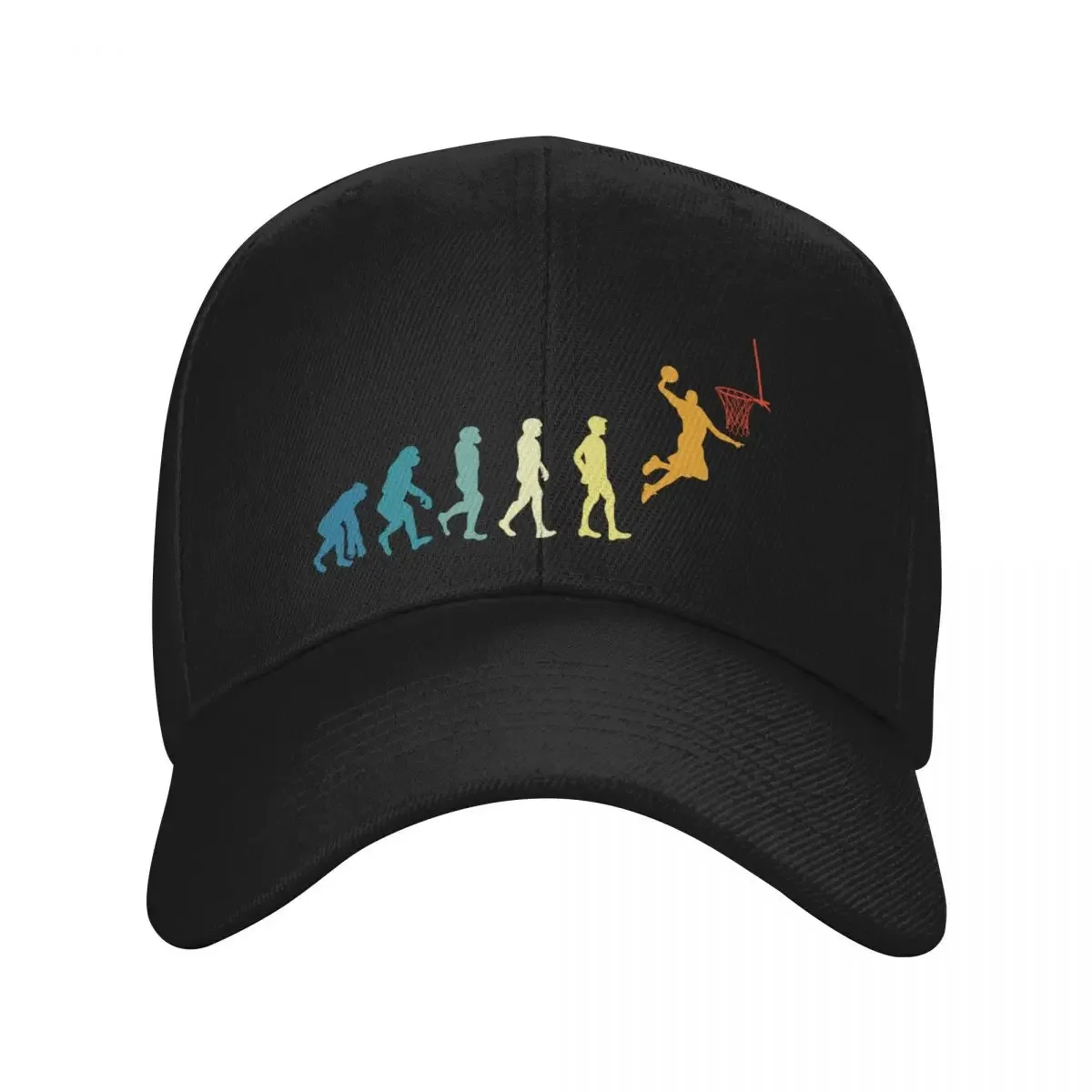 Basketball Evolution Vintage Colors Baseball Cap Designer Hat Snap Back Hat Beach Bag Luxury Man Hat Women's Beach Visor Men's