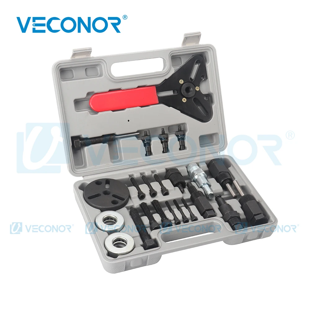 

Air Conditioner Clutch Holding Tool A/C Compressor Clutch Remove Install Kit Hub with Spanner