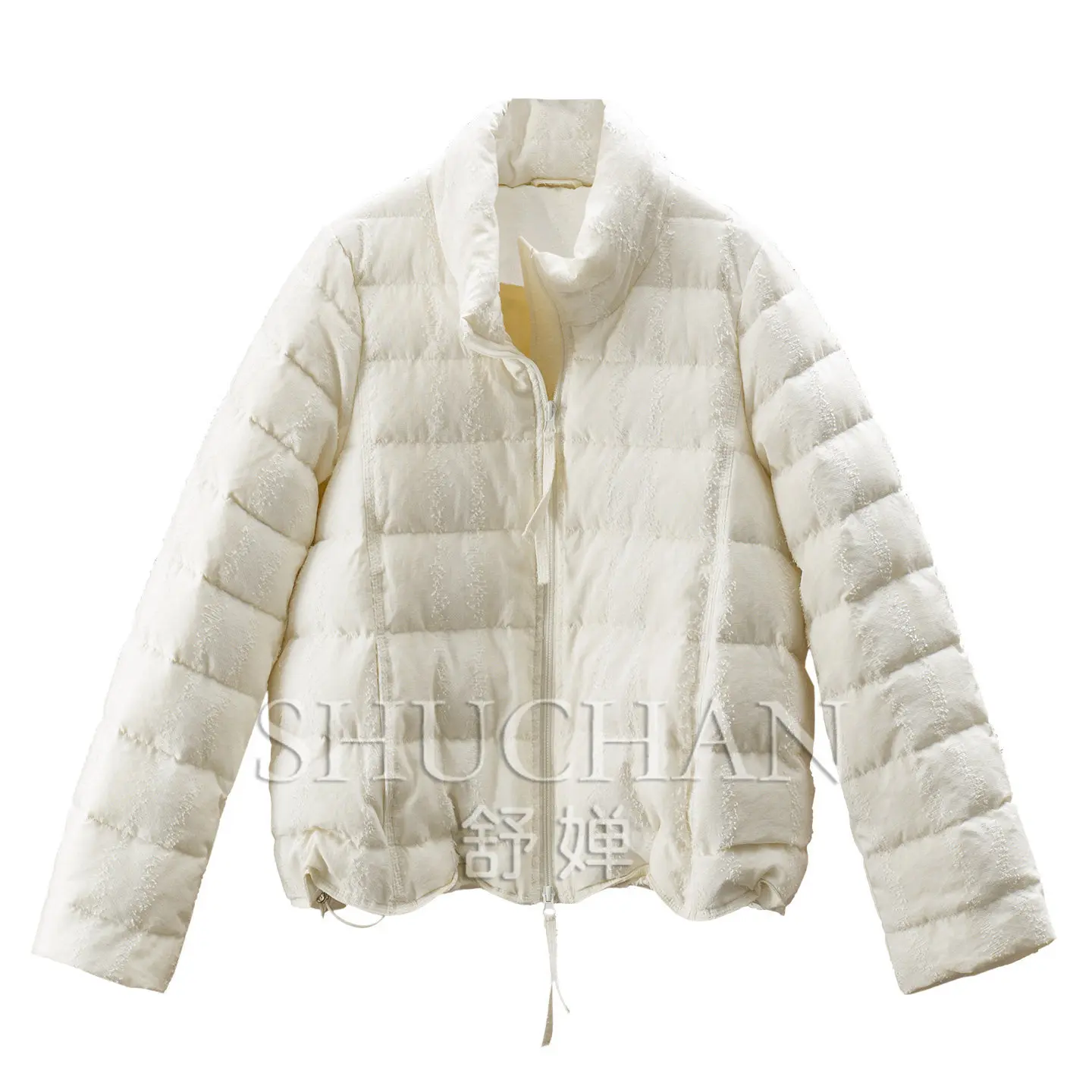 French Loose Jacquard 90% White Duck Down Short Down Jacket Women F513 Casacos Femininos Inverno 2026 New