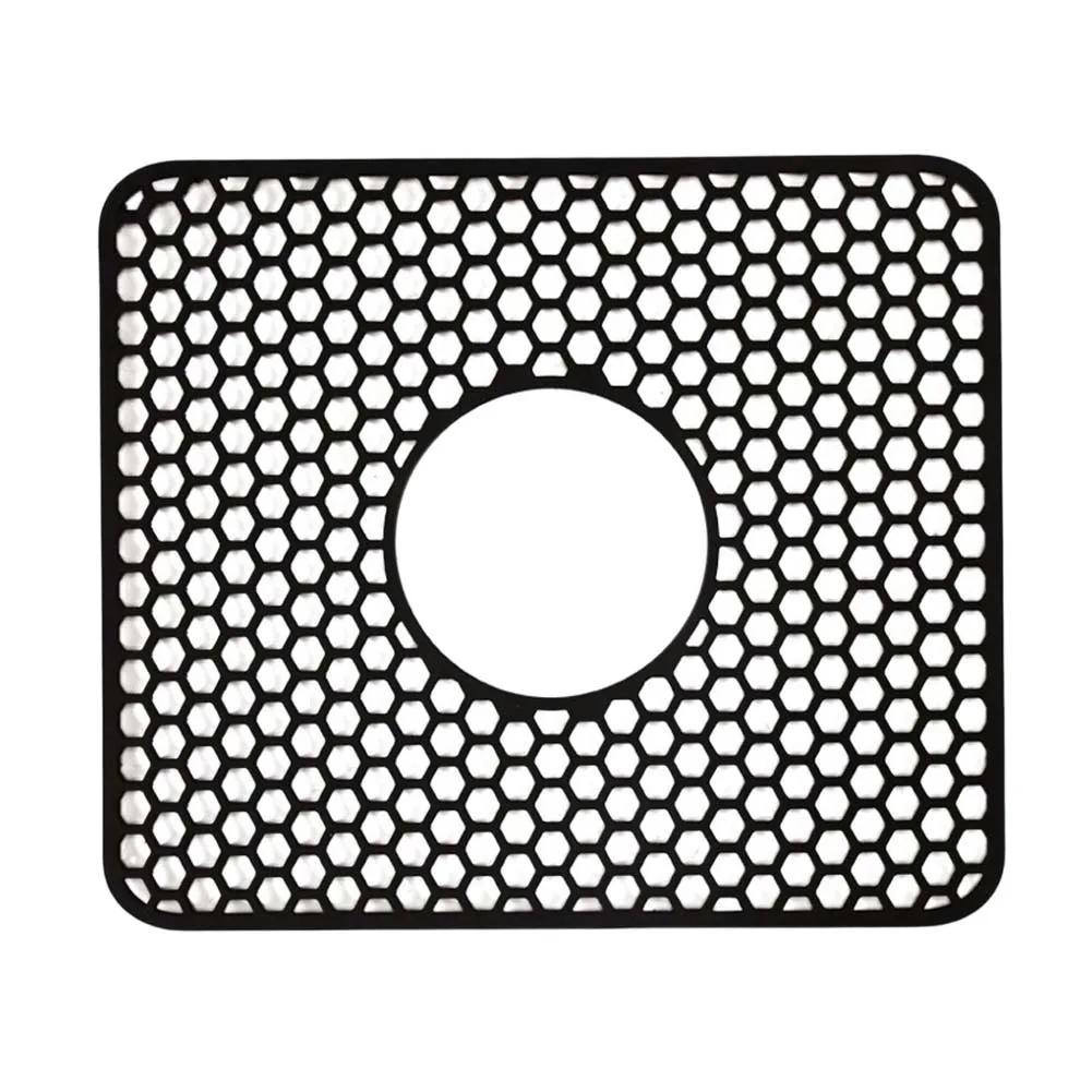 Non-Slip Silicone Sink Mat with For honeycomb Texture for Dish Drying and Drainage Support in Residential Kitchen Sinks