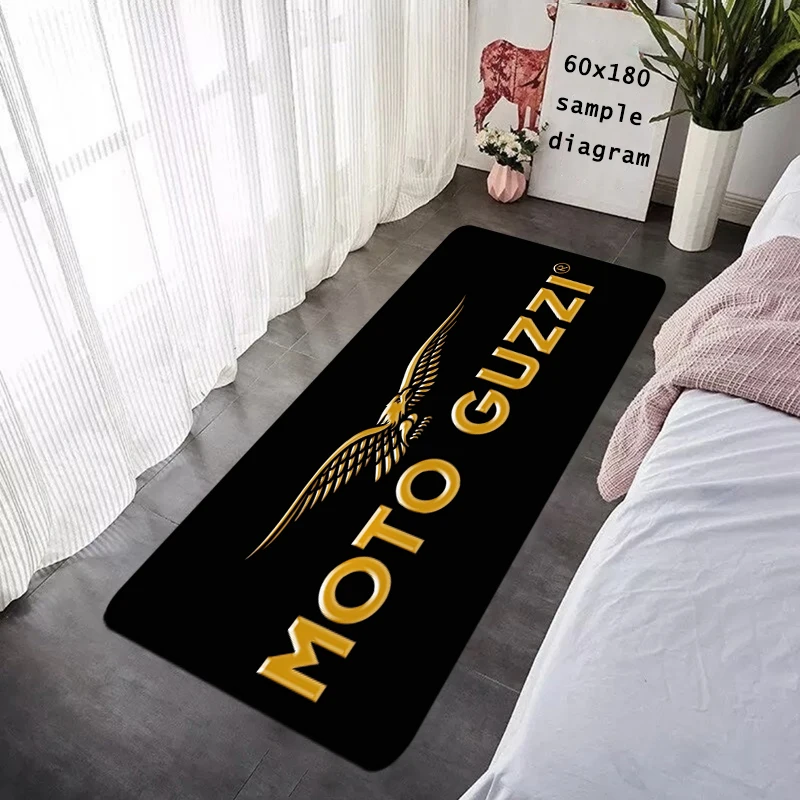 Doormat Flannel Floor Mat Indoor Foot Rug Italy Moto Guzzi Motorcycle Fluffy Bedside Mats Kitchen Corridor Carpet Balcony Decor