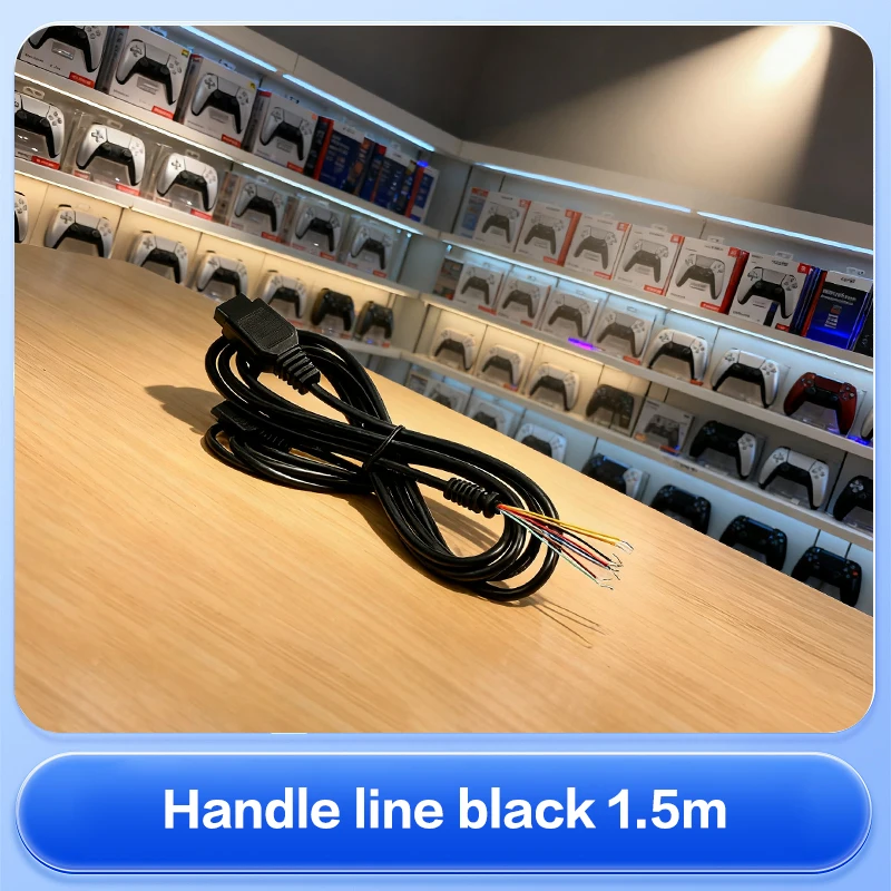 1PC 9 Pin 1.5M Extension Cable for Sega Genesis 2 MD2 Game Controller Gamepad Extension Cord Gaming Accessories