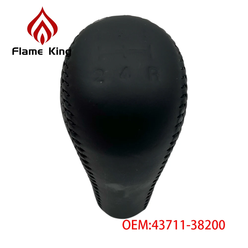 Flame king New Manual Shift Lever Gear Shift Knob Real Leather for hyunda-i Moinca Sonata NF NFC Sonata Terracan Ki-a Optima