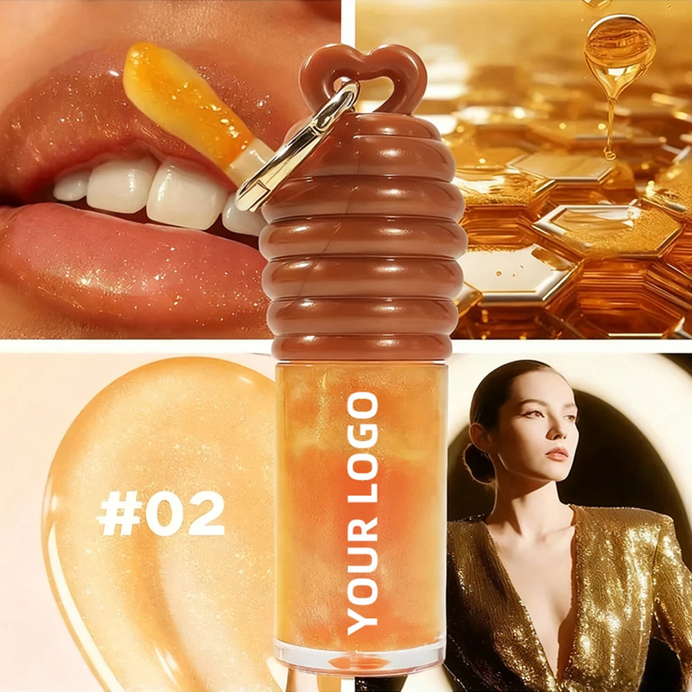 ลิปออยล์ 2 สี สูตรน้ำผึ้ง ผลิตภายใต้แบรนด์ส่วนตัว ขายส่ง ติดทนนาน ชุ่มชื้น สารต้านอนุมูลอิสระจากธรรมชาติ ปราศจากการทดลองกับสัตว์