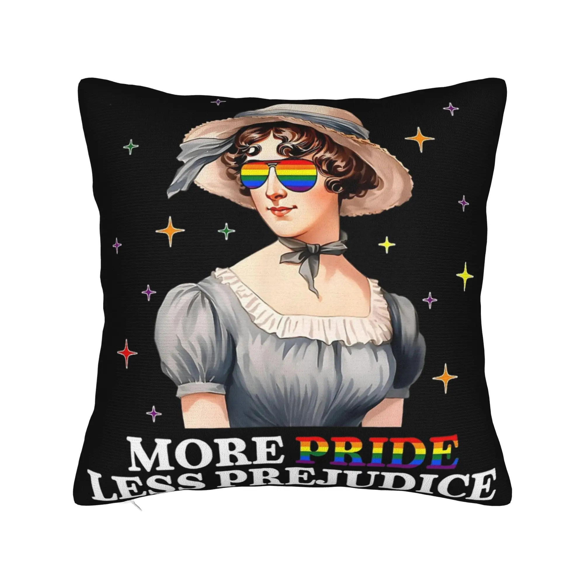 More Pride Less Prejudice  Pillowcases Merchandise Printing Cushion Cover Decor  Throw Pillow Case Cover Home Multiple Sizes