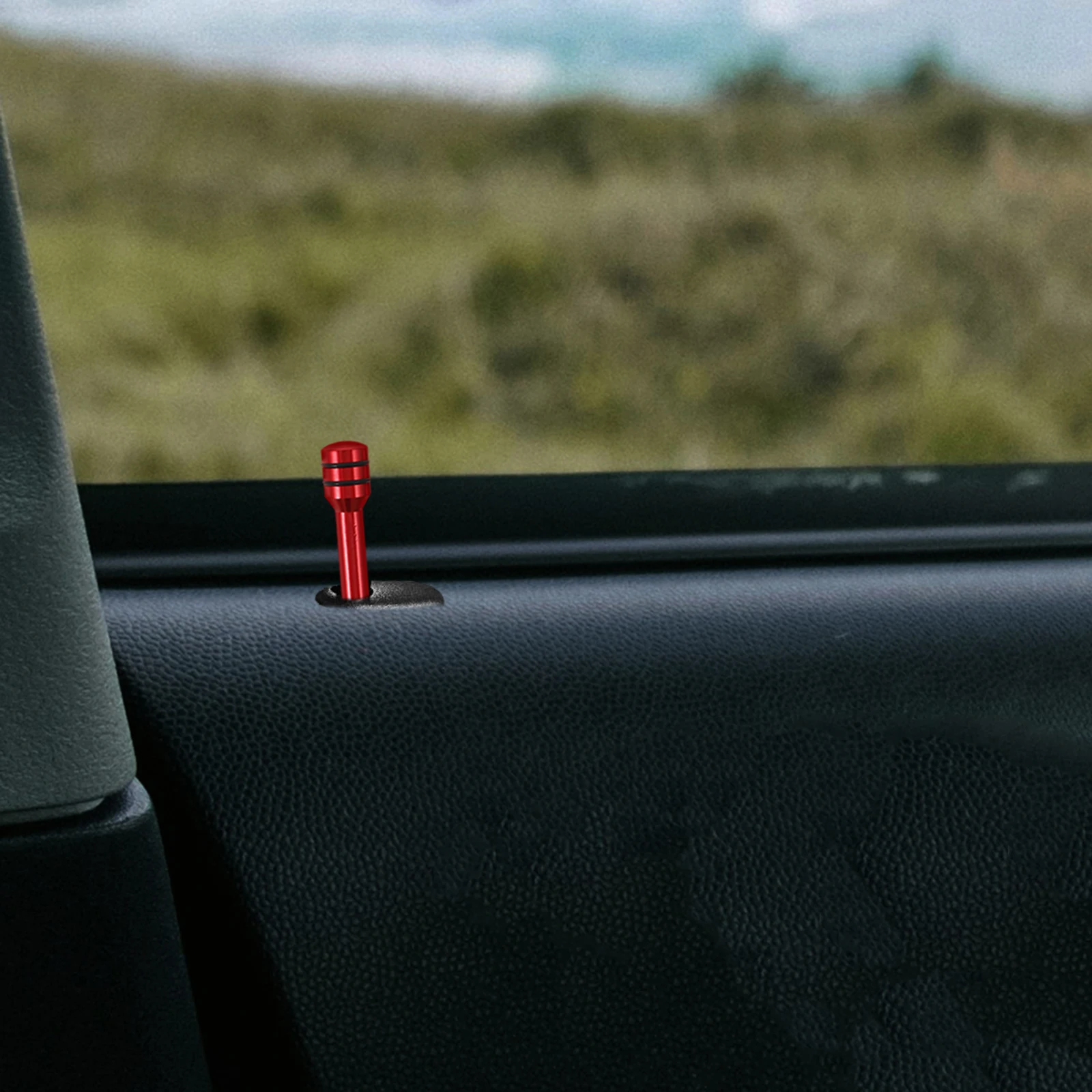 

2Pcs Door Lock Car Knobs Pull Pins Handle Automotive Parts Universal Cars Aluminum Alloy Durable Reliable Stylish