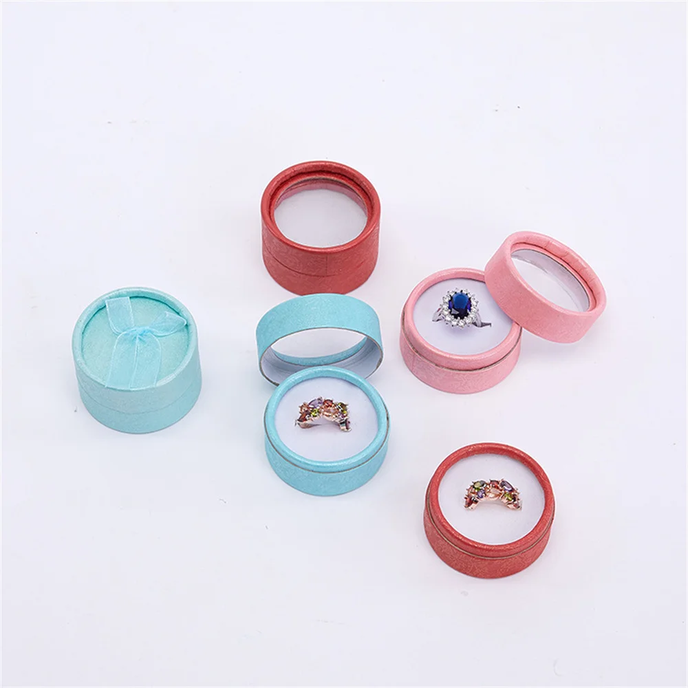 Ring Case 5.5×5.5×3.5cm Simple Fashionable Light Weight Stylish Storage Boxes Earring Jewelry Storage Box Bow Knot Case