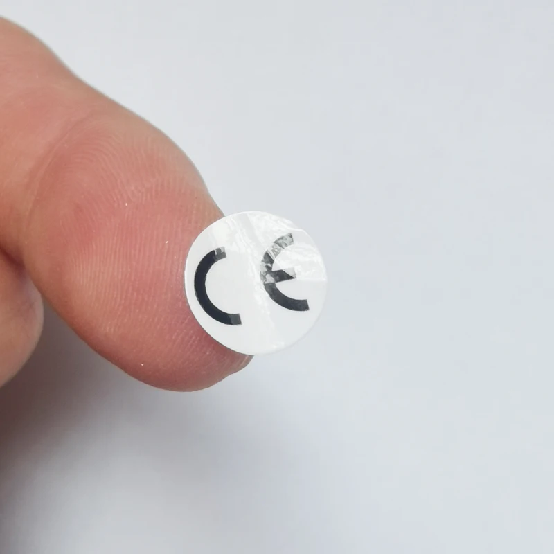 1cm Round CE Sticker White/Silver/Hologaphic/Clear Base Circle Label 500pcs