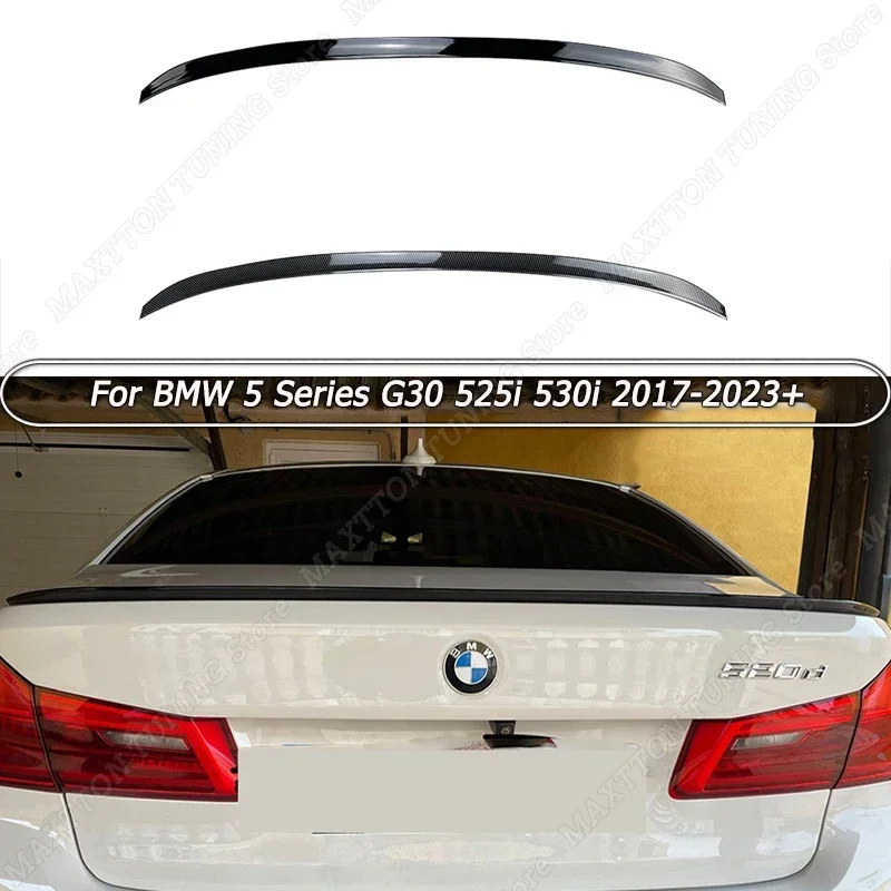 자동차 리어 루프 스포일러 윙 바디 키트 튜닝 M5 스타일 글로스 블랙/카본 룩 ABS, BMW 5 시리즈 G30 525i 530i 2017-2022 2023 +