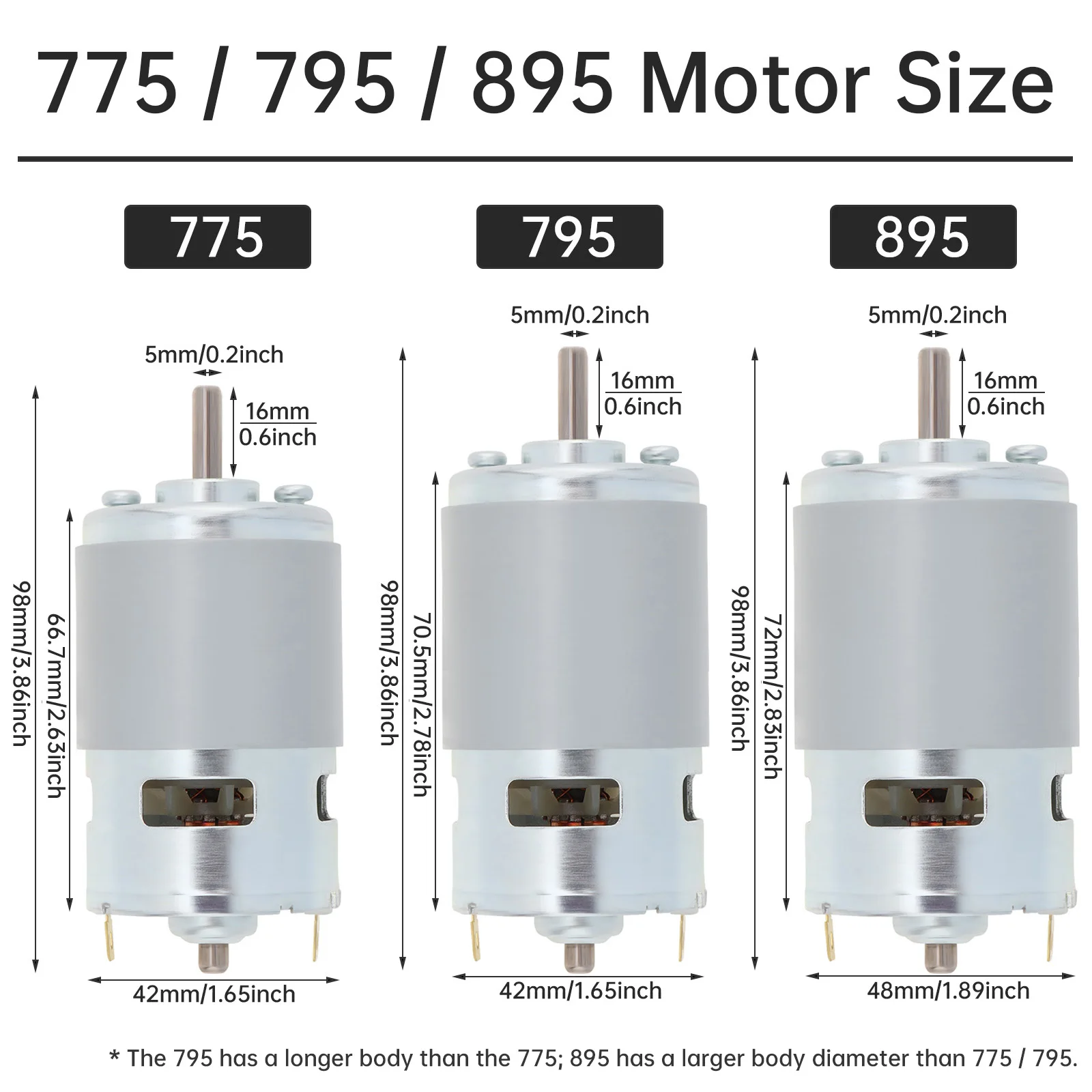 12V 775/895/795 DC Motor 3000-15000RPM High Speed Large Torque Motor for  DIY Toys/ Small Drill with Ball Bearing and Fan Blades
