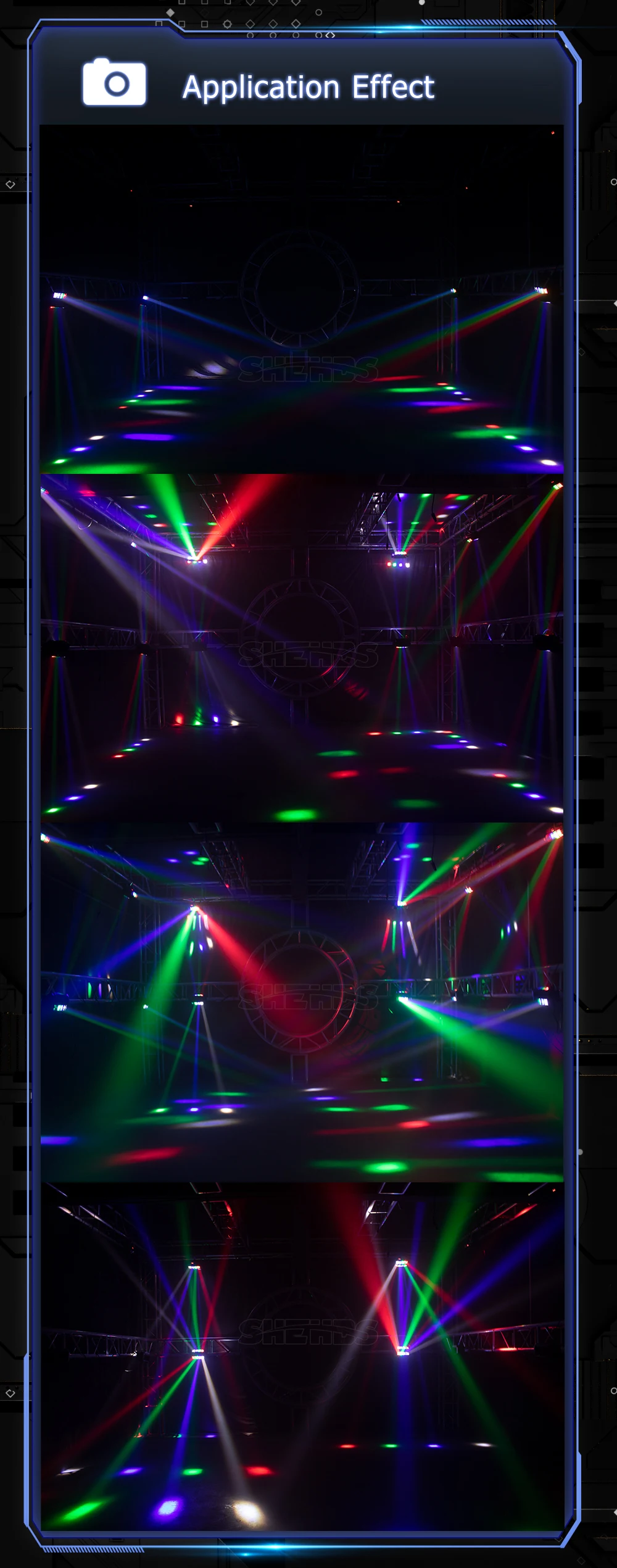 9 x 10 W LED Moving Head RGBW Spider Party Lichter DMX 512 für DJ Disco Hochzeit Nachtclub KTV Bühnenbeleuchtung – Detail 19