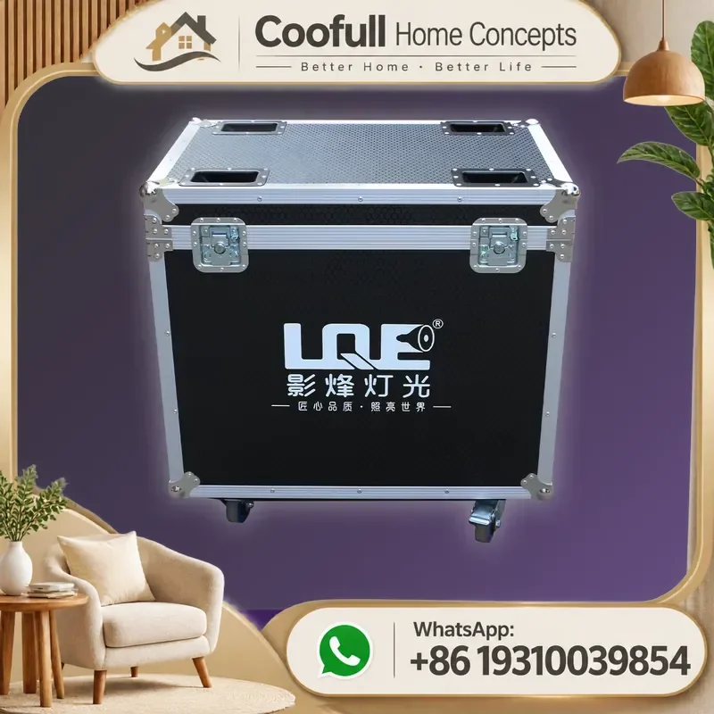 For Beam Light Flight Case Aluminum Shockproof Heavy Duty Transport Box Professional Stage Equipment DMX512 RGBW Storage