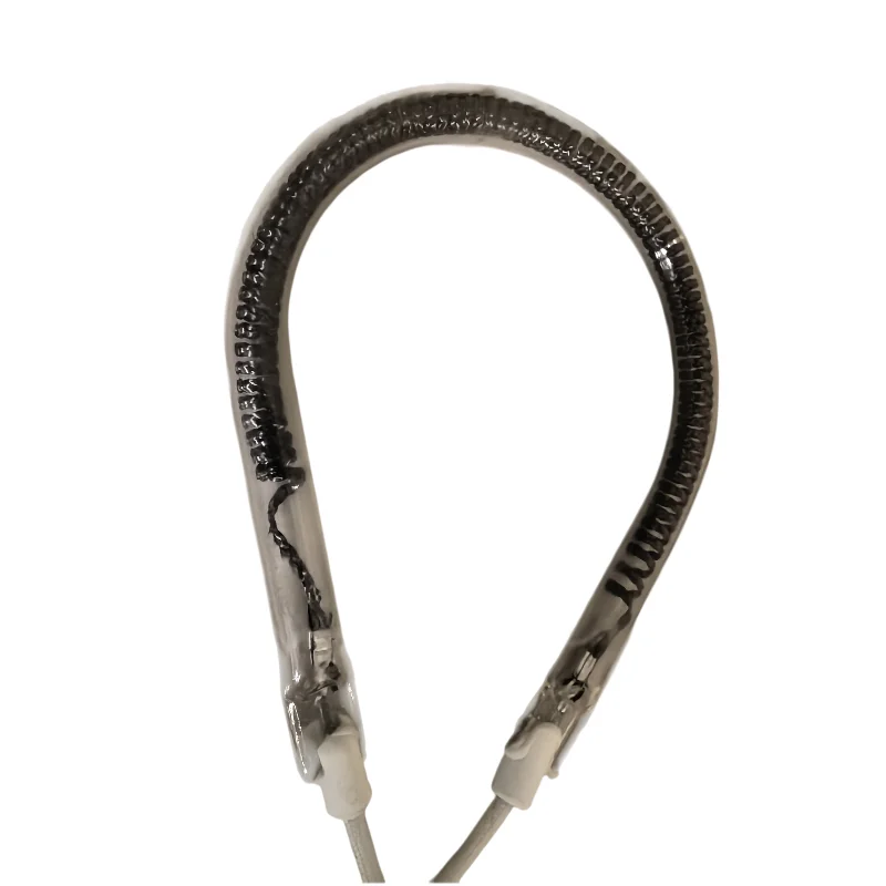 electric heater parts carbon fiber heating wire transparent glass tube 900W
