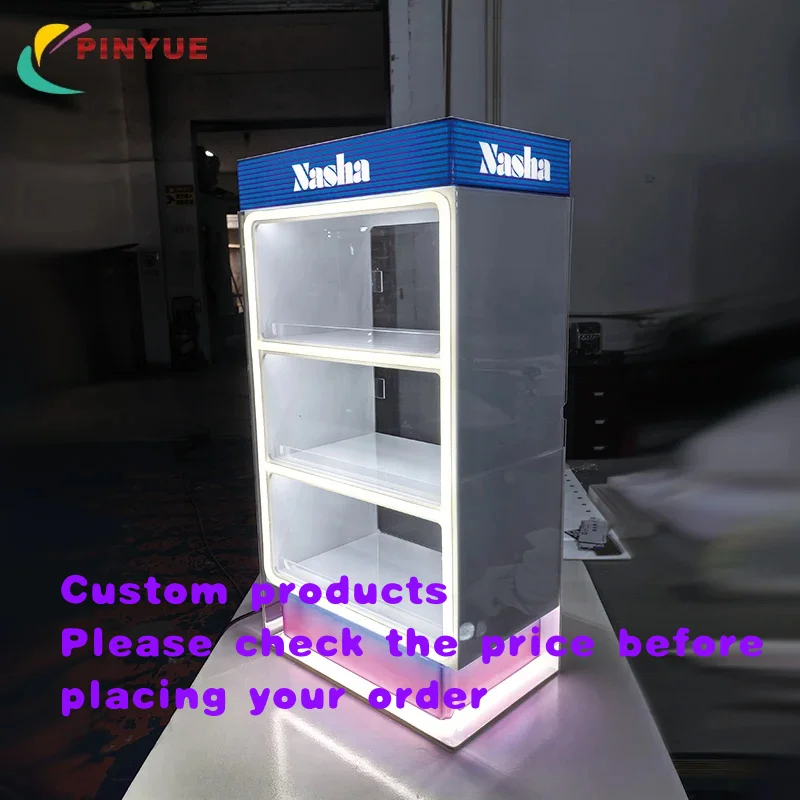 custom.Factory Custom Commercial Acrylic LED Light Eco-Friendly Display Stand & Rack Smokeless Shop Cigare