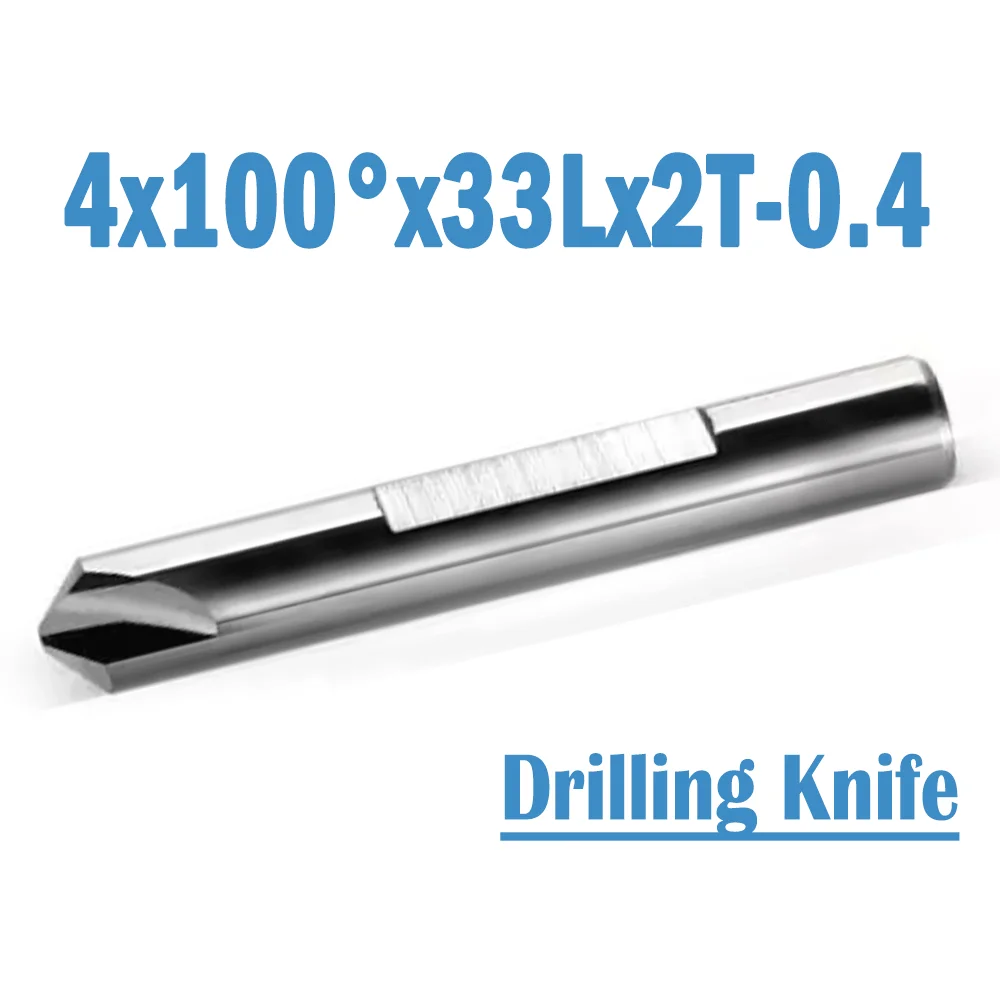 

2 Pcs/lot Φ4x100°x33Lx2T-0.4 Professional 60 Series Keyline NINJA Carbide Key Cutter Drilling Knife