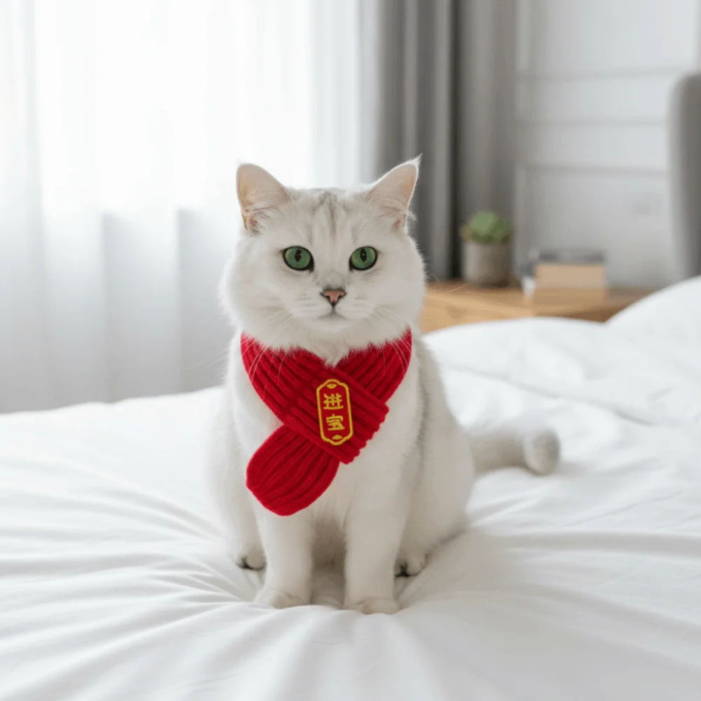 Festive Warm Cat Kn… - image