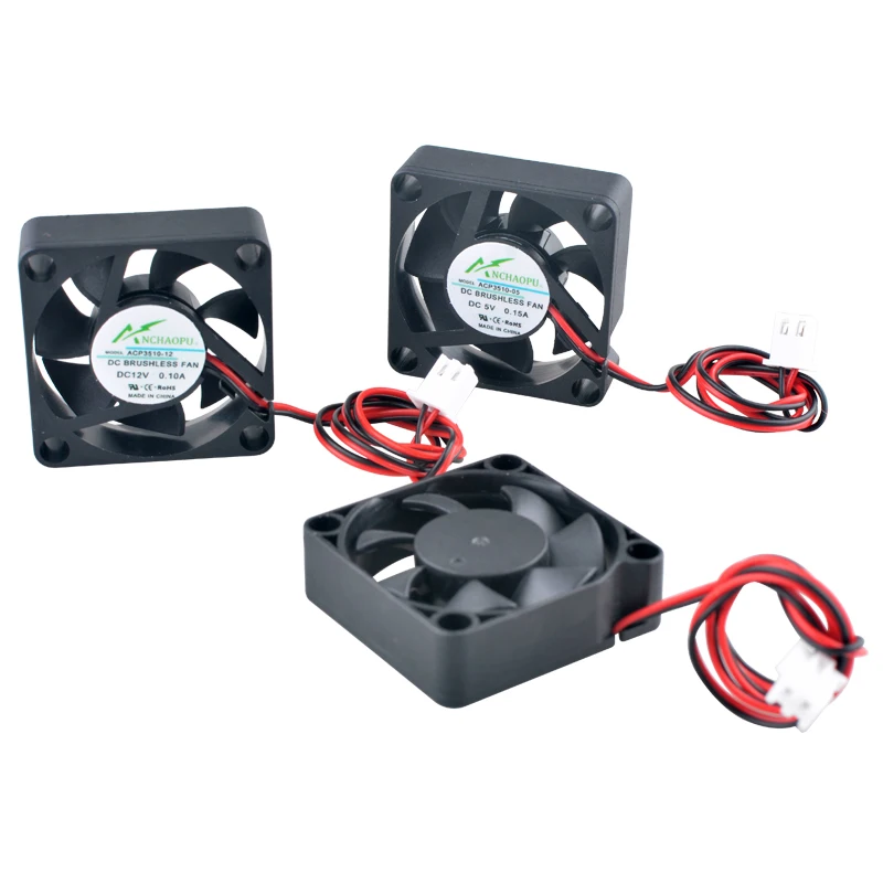 ACP3510 3.5cm 35mm Fan 35x35x10mm DC5V/12V/24V 2pin Micro Axial Flow Fan Cooling Fan for Routers/ Hard Drives/ Printers