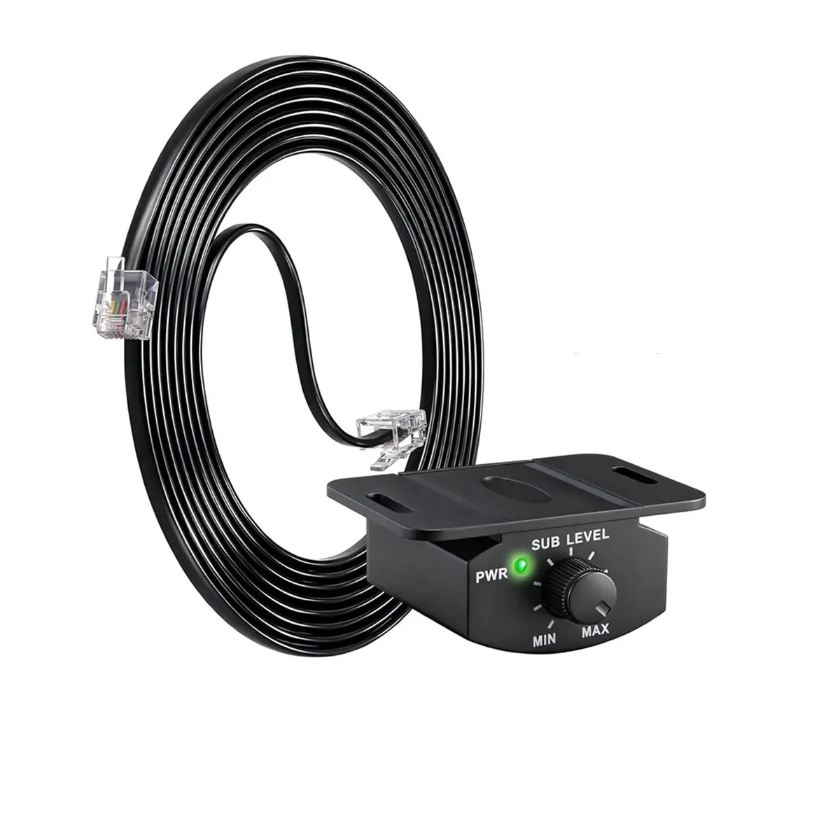 AT16 Universal BassControl Knob, 4 Pin BassVolume Knob with 11.48ft/ 3.5m Extension Cable, Fit Most Car Amplifiers