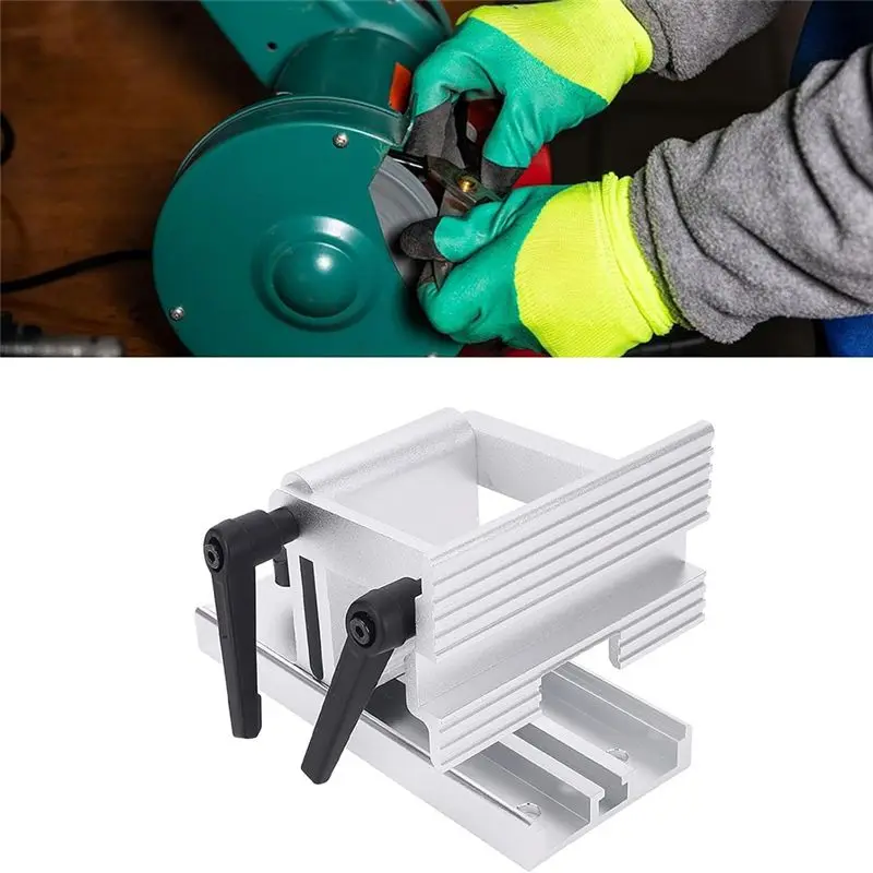 AT29-Metal Adjustable Tool Rest And Sharpening Jig For 6In & 8In Bench Grinders, Miter Slide Included