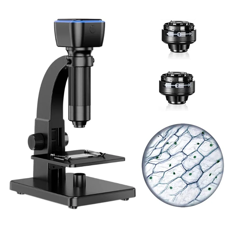 

New Biological Digital Microscope Wifi USB Microscope 2000X Dual Lens 11 LEDs iOS Android PC Compatible for School Laboratory