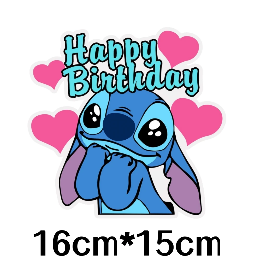 Lilo and Stitch Cake Topper Children's Happy Birthday Party Cake Decorations for Kids Birthday Baby Shower Stitch Party Supplies