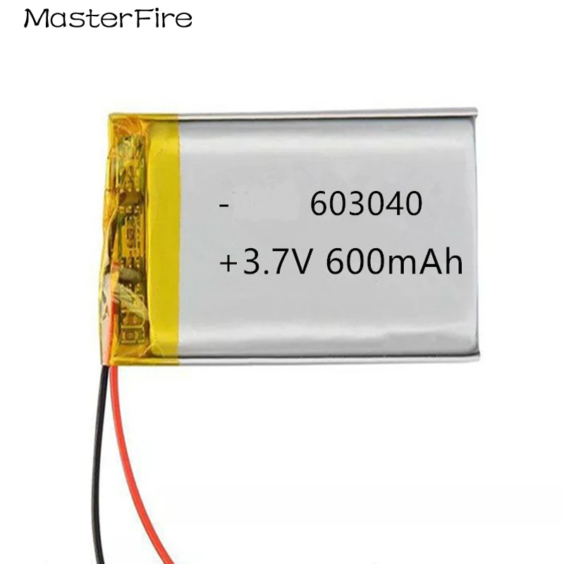 10pcs/lot 3.7V 500mah Rechargeable Lithium Polymer Battery 603030 for Bluetooth Headset Speaker Massager Navigator Tablet Cell