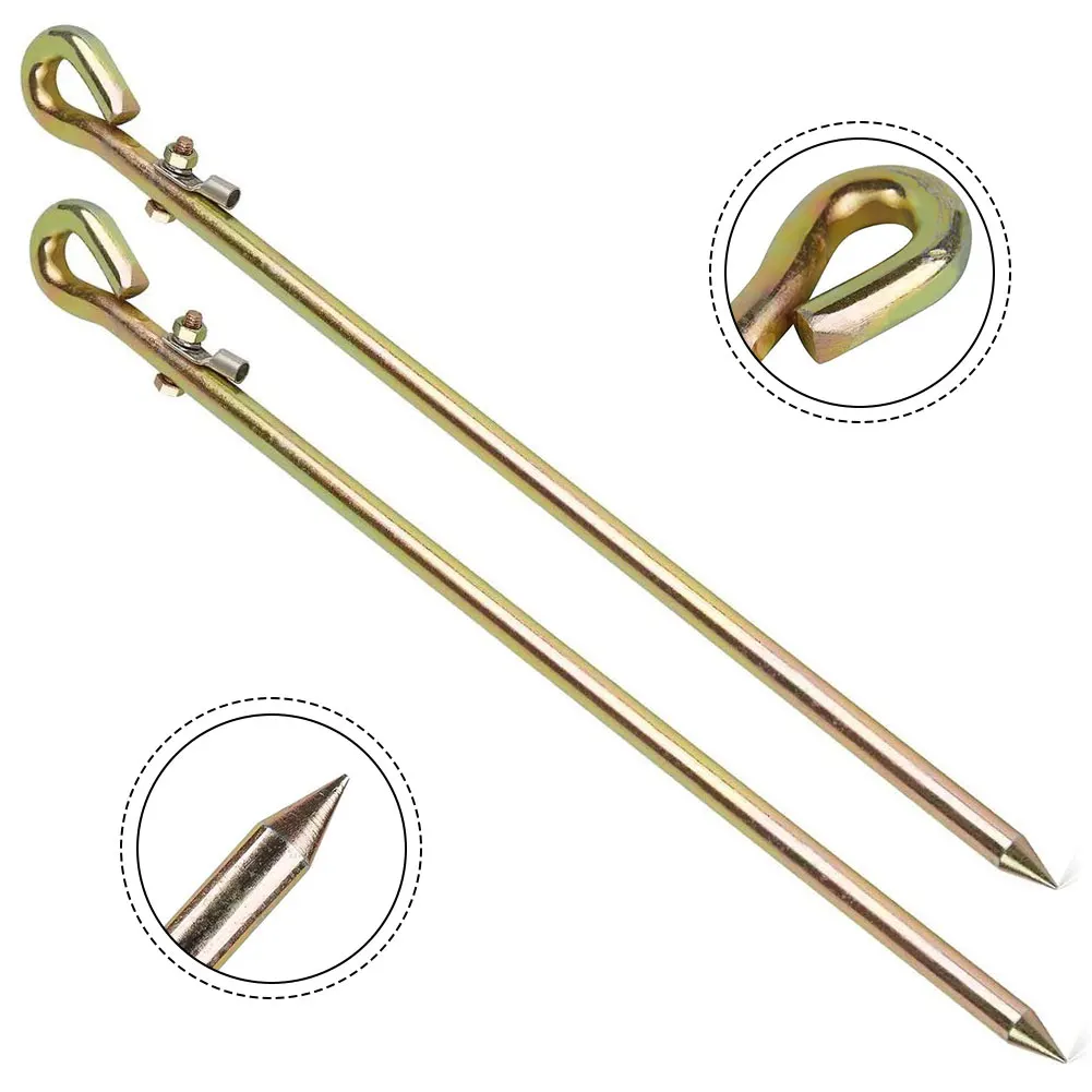 3-piece Ground Rod Set, Electric Fence Grounding, Grounding Pin For Electric Fences/satellite Dishes, And Ground Stakes Tools