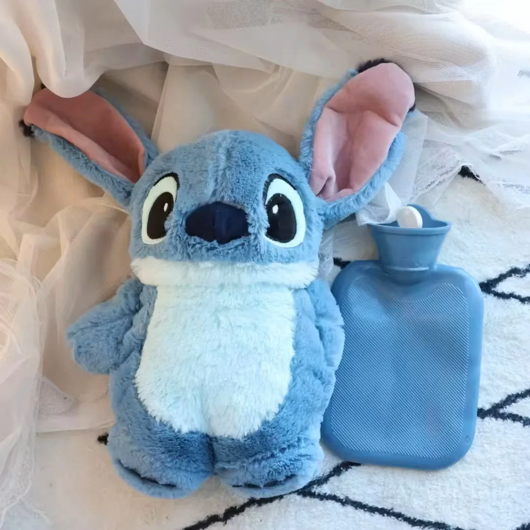 MINISO Stitch Anime Hand Warm Bottle, Hot Water, Women's Bottles, Kawaii, Turo, Lilo, Girls Warmer Monster Plush Toys Xmas Gifts