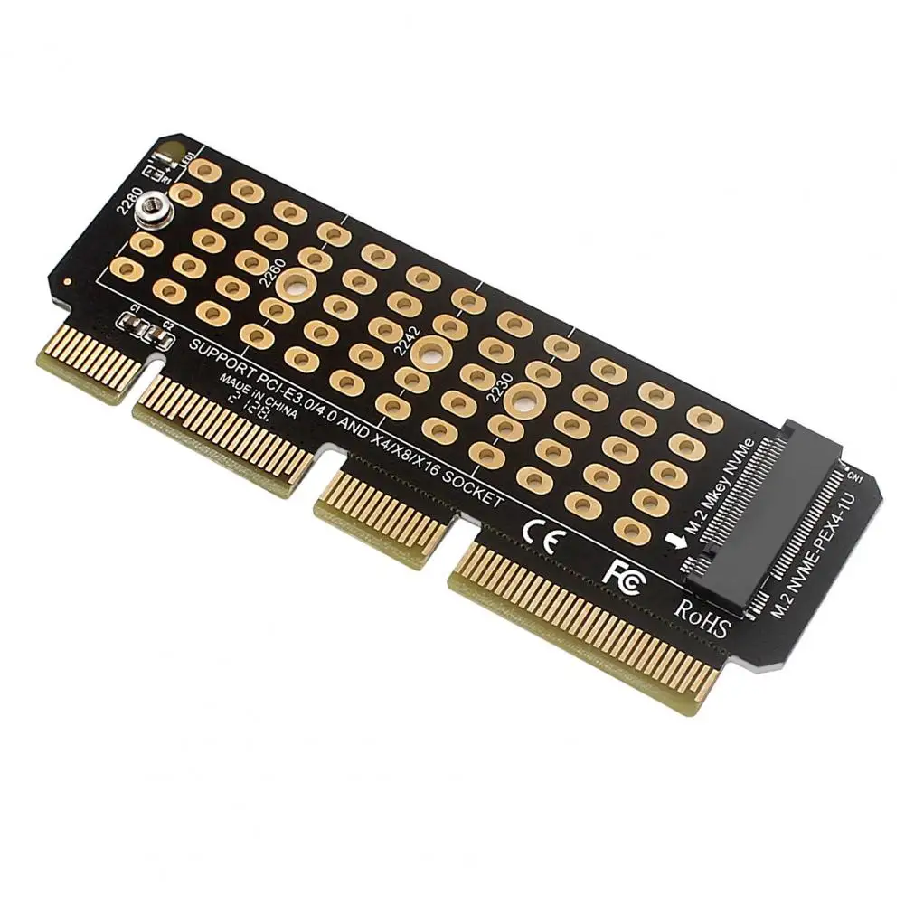 New PH41-1U NVME Adapter Card M.2 to PCIE4.0 Expansion Card High Speed M.2 M-KEY NVME Adapter Support 2230/2242/2260/2280