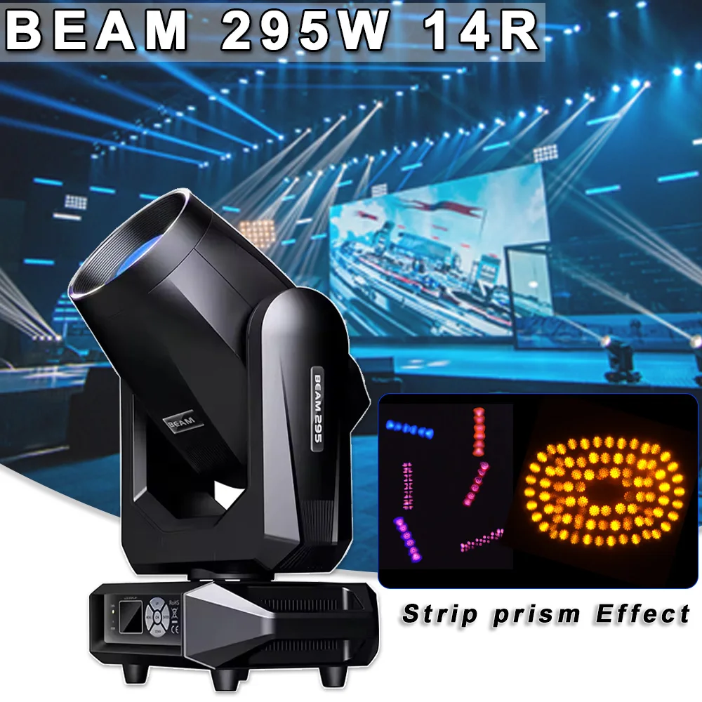 Beam 295W 14R Moving Head Lights Rotate Row Honeycomb Prism Gobo Spot Frost Focus Effect For Concert Dj Night Club Stage Lights